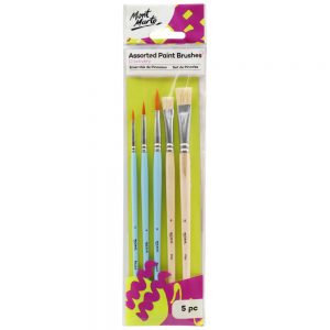 Mont Marte Discovery Assorted Paint Brushes 5pc