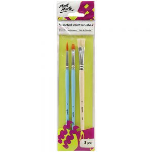 Mont Marte Discovery Assorted Paint Brushes 3pc