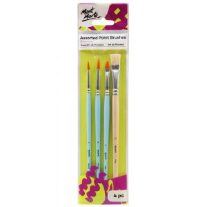 Mont Marte Discovery Assorted Paint Brushes 4pc