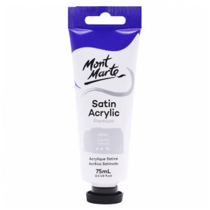 Mont Marte Premium Satin Acrylic Paint 75ml - Silver