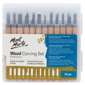 Mont Marte Premium Wood Carving Set 12pc