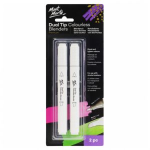 Mont Marte Premium Dual Tip Colourless Blenders 2pc