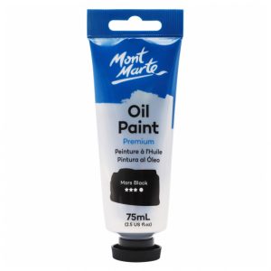 Mont Mart Premium Oil Paint Tube 75ml - Mars Black
