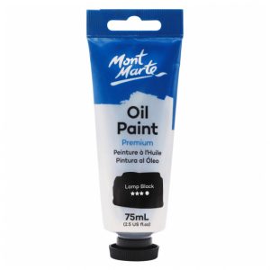 Mont Mart Premium Oil Paint Tube 75ml - Lamp Black