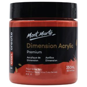 Mont Marte Dimension Acrylic 250ml - Pearl Wine Red