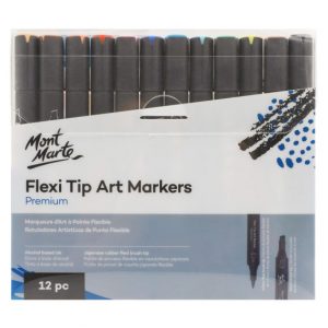 Mont Marte Premium Flexi Tip Art Markers 12pc
