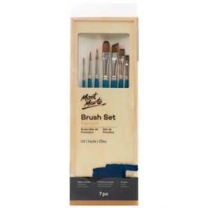 Mont Marte Premium Taklon Oil Brush Box Set 7Piece
