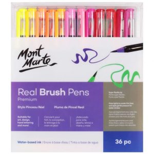 Mont Marte Premium Real Brush Pens 36pc