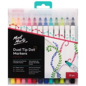 Mont Marte Signature Dot Markers Dual Tip 12pc