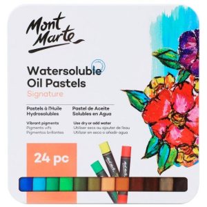 Mont Marte Signature Watersoluble Oil Pastels in Tin Box 24pc