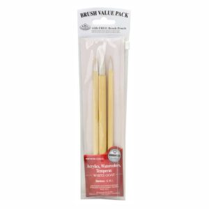 Royal Langnickel 3pc Bamboo White Camel Brush Set
