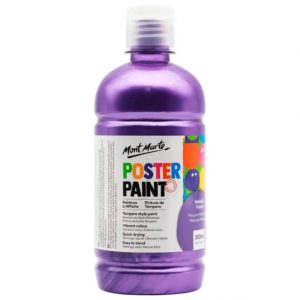 Mont Marte Poster Paint 500ml - Metallic Purple