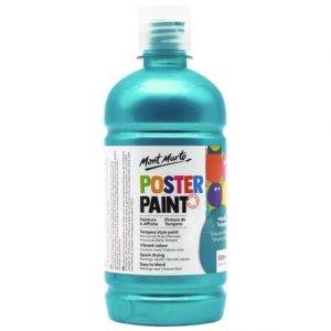 Mont Marte Poster Paint 500ml - Metallic Turquoise