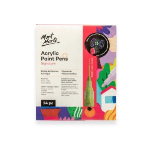 Mont Marte Signature Acrylic Paint Pens Broad Tip 24pc