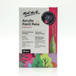 Mont Marte Signature Acrylic Paint Pens Broad Tip 36pc