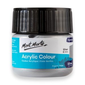 Mont Marte Signature Acrylic Colour Paint 100ml - Silver