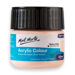 Mont Marte Signature Acrylic Colour Paint 100ml - Yellow Pink
