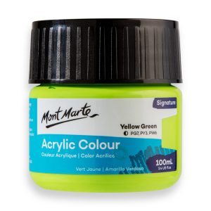 Mont Marte Signature Acrylic Colour Paint 100ml - Yellow Green