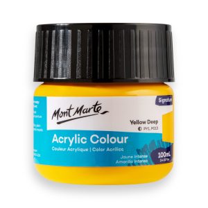 Mont Marte Signature Acrylic Colour Paint 100ml - Deep Yellow