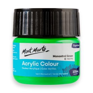 Mont Marte Signature Acrylic Colour Paint 100ml - Monastral Green