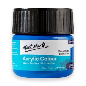 Mont Marte Signature Acrylic Colour Paint 100ml - Deep Cyan