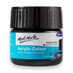 Mont Marte Signature Acrylic Colour Paint 100ml - Paynes Grey