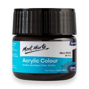 Mont Marte Signature Acrylic Colour Paint 100ml - Mars Black