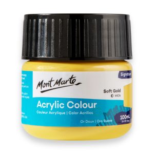 Mont Marte Signature Acrylic Colour Paint 100ml - Soft Gold