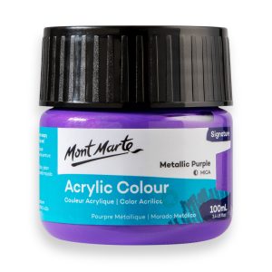 Mont Marte Signature Acrylic Colour Paint 100ml - Metallic Purple