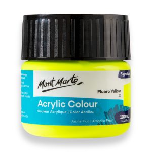 Mont Marte Signature Acrylic Colour Paint 100ml - Fluoro Yellow