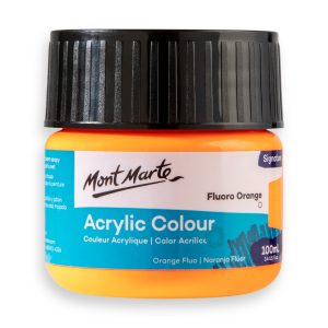 Mont Marte Signature Acrylic Colour Paint 100ml - Fluoro Orange