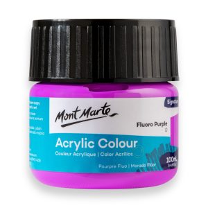Mont Marte Signature Acrylic Colour Paint 100ml - Fluoro Purple