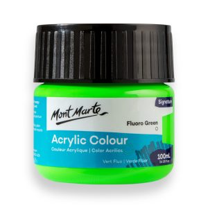 Mont Marte Signature Acrylic Colour Paint 100ml - Fluoro Green