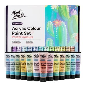 Monte Marte Acrylic Colour Pastel Paint Set Signature 24pc x 36ml