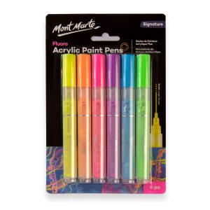 Mont Marte Signature Fluoro Acrylic Paint Pens 12pc