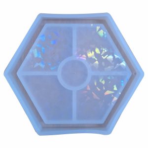 Silicone Mould - Holographic Hexagon Coaster