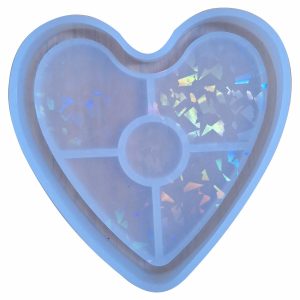 Silicone Mould - Holographic Heart Coaster