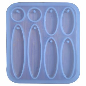 Silicone Mould - Round & Oval Pendants Assorted