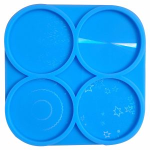 Silicone Mould - Holographic Round Coaster Set 4