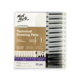 Mont Marte Premium Technical Drawing Pens 12pc