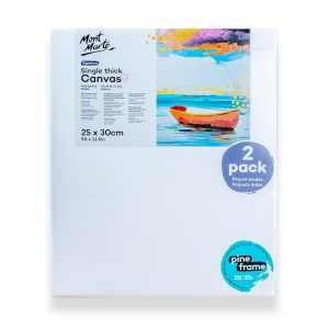 Mont Marte Signature Single Thick Canvas 25 x 30cm (9.8 x 11.8in) 2 Pack