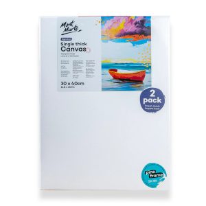 Mont Marte Single Thick Canvas Signature 30 x 40cm (11.8 x 15.7in) 2 Pack