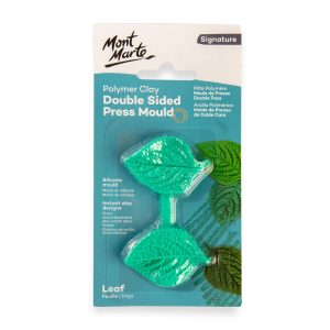 Mont Marte Signature Polymer Clay Double Sided Press Mould - Leaf