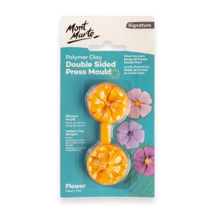 Mont Marte Signature Polymer Clay Double Sided Press Mould - Flower