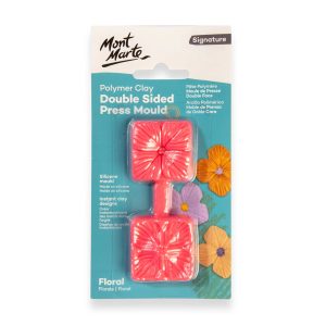 Mont Marte Signature Polymer Clay Double Sided Press Mould - Floral