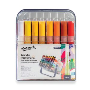 Mont Marte Signature Acrylic Paint Pens in Case Broad Tip 48pc