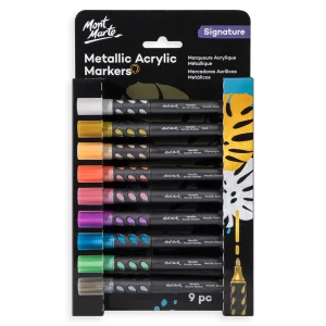 Mont Marte Metallic Acrylic Markers - 9pc