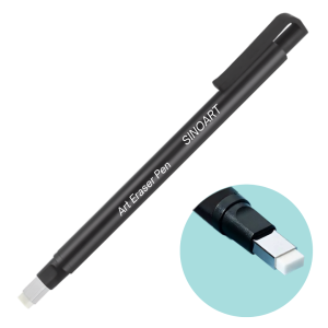 Sinoart Retractable Pencil Eraser - 2.3mm Flat Metal Barrel