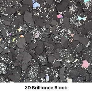Decorative Floor Flakes - 3D Brilliant Black