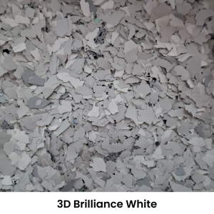 Decorative Flooe Flakes - 3D Brilliant White